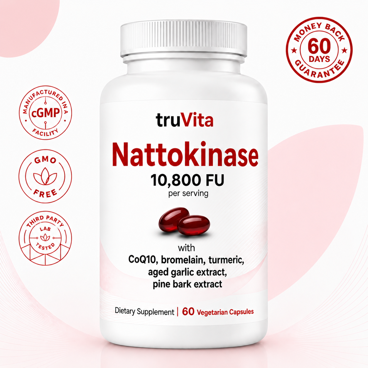Nattokinase 10,800 FU with CoQ10