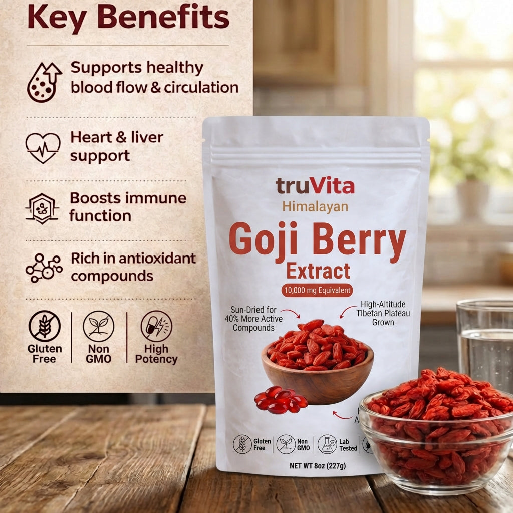 Goji Berry Extract - 10,000mg Heart-Liver Support